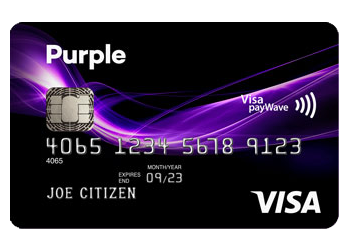 purple visa card account number